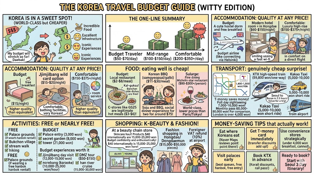 Korea travel budget