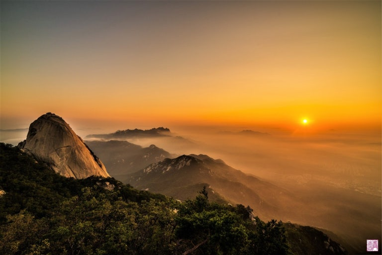 Bukhansan at Dawn