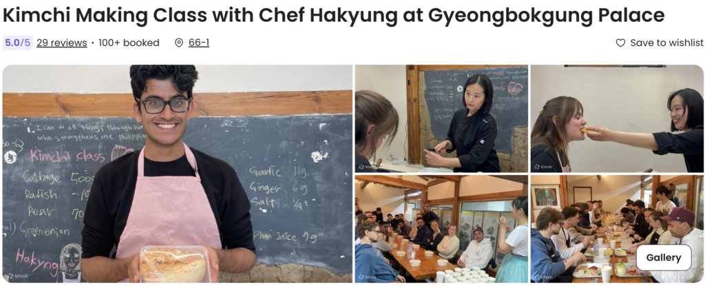 Kimchi making class