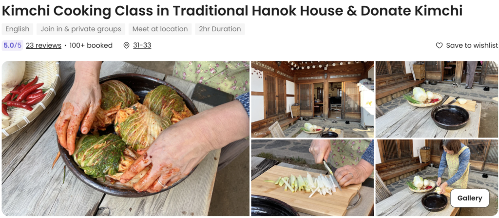 Kimchi making class