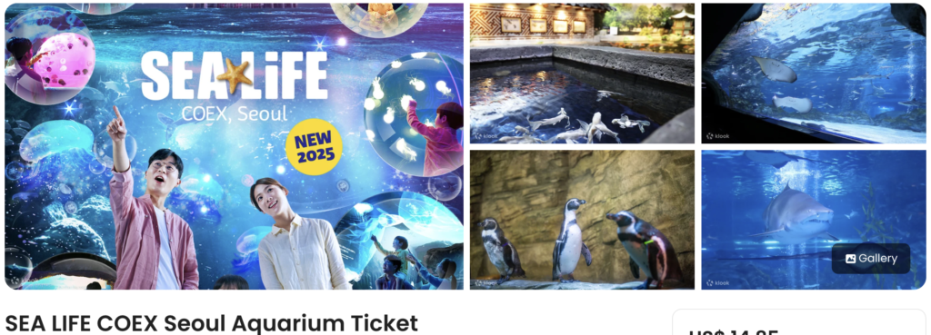 Coex aquarium seoul