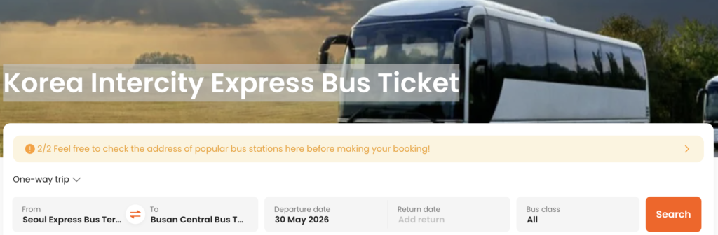 korea intercity express bus