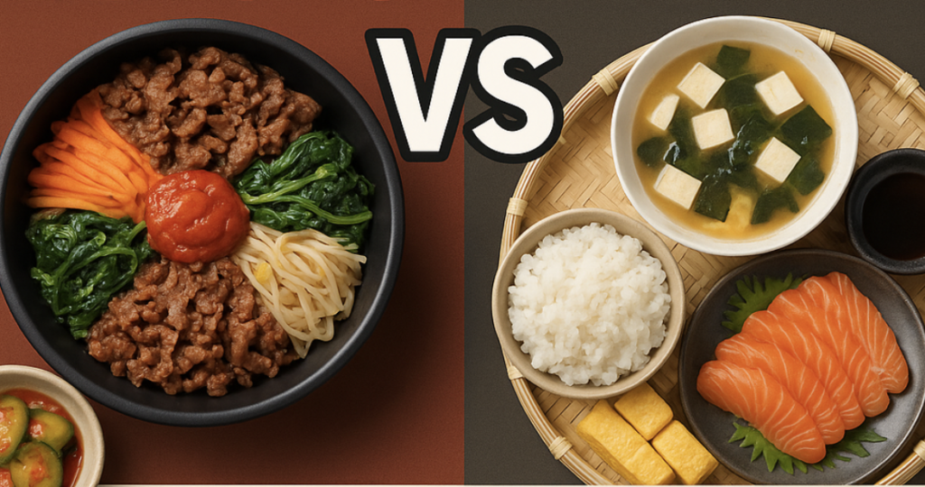 Korean food vs Japanese food